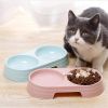 Double Cat Bowl Dog Bowl Pet Feeding Macarone Cat Water Food Bowl Anti-overturning Pet Bowls Feeder For Cats Dogs Pet Supplies