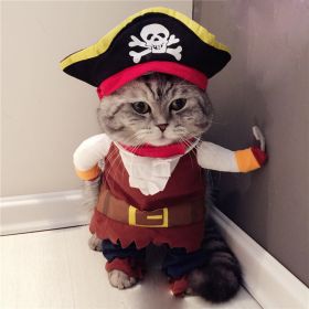 Funny Pet Clothes Pirate Dog Cat Costume Suit (size: M)