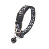 New Cute Bell Collar For Cats Dog Collar Teddy Bomei Dog Cartoon Funny Footprint Collars Leads Cat Accessories Animal Goods